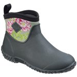 Muck Boots Muckster II Ankle RHS Print Gardening Shoe Green/Rosa-Gallica